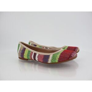 Born Women Abbee Ballet Flat Size 7 Striped Round Toe Shoe Multicolor Comfy